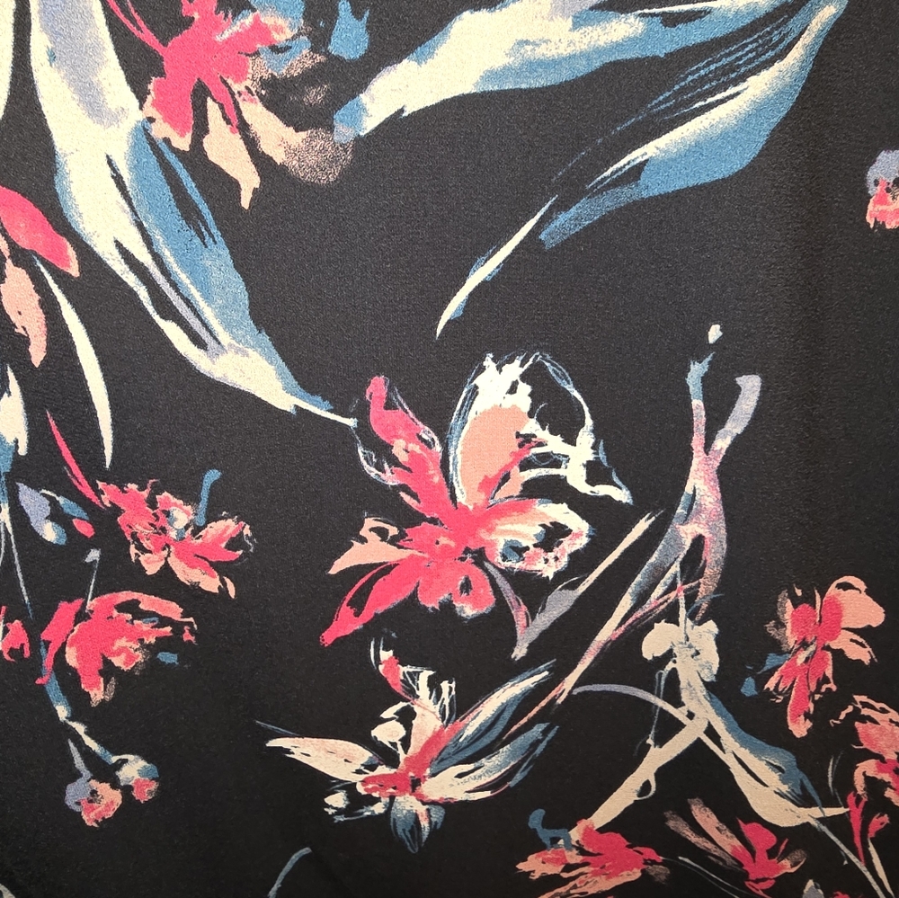 Leith Floral Shift Dress Black Size L NWT - Picture 5 of 7